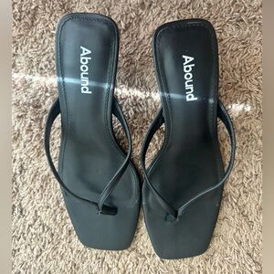 Nordstrom Abound Black Sandal Heel